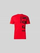 Dsquared2 Slim Fit T-Shirt aus reiner Baumwolle in Rot, Größe XL