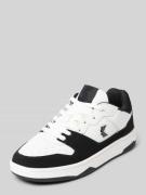 KARL KANI Ledersneaker mit Label-Details in Weiss, Größe 41