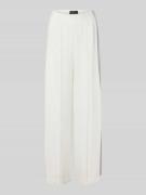 s.Oliver BLACK LABEL Weite Hose mit Bundfalten in Offwhite, Größe 42