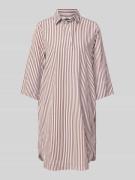 0039 Italy Knielanges Kleid mit 3/4-Ärmel Modell 'DERRY' in Schoko, Gr...