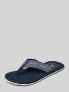 Tommy Hilfiger Flip Flops mit Denim-Riemchen in Marine, Größe 44