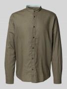 Tom Tailor Regular Fit Freizeithemd aus Leinen-Baumwoll-Mix in Oliv, G...