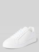 ARMANI EXCHANGE Ledersneaker mit Label-Prägung Modell 'ACTION' in Weis...