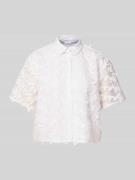 Jake*s Collection Regular Fit Bluse mit 1/2-Arm in Weiss, Größe 32