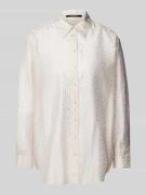 comma Hemdbluse mit Knopfleiste in Beige, Größe 40