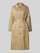 Marc O'Polo Relaxed Fit Trenchcoat aus Lyocell-Mix-Twill in Sand, Größ...