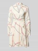 Tommy Hilfiger Mini Wickelkleid mit Motiv-Print in Weiss, Größe 40