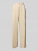 Zero Regular Fit Stoffhose mit Bundfalten in Sand, Größe 36