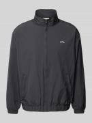 BLKVIS Sweatjacke mit Label-Stitching in Black, Größe M