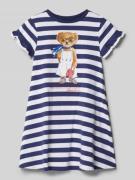 Polo Ralph Lauren Teens T-Shirt-Kleid mit Polo Bear Print in Marine, G...