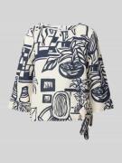 Christian Berg Woman Regular Fit Leinenbluse mit Knotendetail in Dunke...