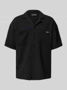 Pegador Oversized Fit Freizeithemd mit 1/2-Arm Modell 'ACADO' in Black...
