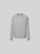 Wood Wood Oversized Sweatshirt mit Stehkragen in Hellgrau, Größe L