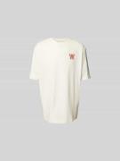Wood Wood Oversized T-Shirt aus Baumwolle in Weiss, Größe M