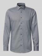 ETERNA Slim Fit Business-Hemd mit Kentkragen in Silber, Größe 38