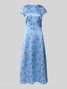 HUGO Midikleid mit Kappärmeln Modell 'Kamela' in Hellblau, Größe 36