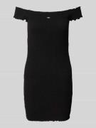 Tommy Jeans Slim Fit Bodycon-Minikleid mit Carmen-Ausschnitt in Black,...