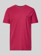 Fynch-Hatton T-Shirt mit Logo-Stitching in Bordeaux, Größe 3XL