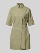 MM Hemdblusenkleid mit Bindegürtel Modell 'SOSPIRO' in Khaki, Größe 34