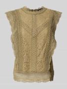 s.Oliver BLACK LABEL Regular Fit Bluse aus Spitze in Khaki, Größe 40