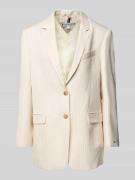 Tommy Hilfiger Relaxed Fit Blazer aus Viskose-Leinen-Mix in Sand, Größ...