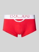 HOM Trunks mit elastischem Label-Bund in Rot, Größe L