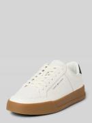 Tommy Hilfiger Low Top Sneaker aus Leder-Mix in Ecru, Größe 44