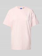 Hugo Blue T-Shirt mit Stehkragen in Rosa, Größe XS