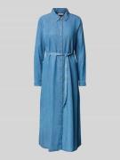 mbyM Jeanskleid mit Bindegürtel Modell 'Sicca' in Jeansblau, Größe S