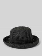 Loevenich Strohhut mit Hutband und Perlen in Black, Größe 1