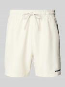 Pegador Badehose mit Label-Stitching in Weiss, Größe M