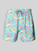 BOARDIES Badehose im Allover-Look Modell 'Grill Master' in Tuerkis, Gr...