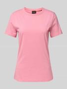 BOSS Orange T-Shirt mit Label-Print Modell 'Elogo' in Pink, Größe L