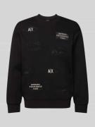 ARMANI EXCHANGE Sweatshirt mit Label-Patches in Black, Größe L