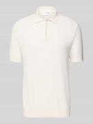 SELECTED HOMME Poloshirt mit kurzem Reißverschluss in Offwhite, Größe ...