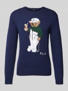 Polo Ralph Lauren Strickpullover mit Polo Bear Motiv in Marine, Größe ...