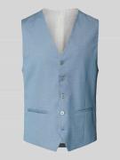 HECHTER PARIS Regular Fit Weste mit Paspeltaschen in Hellblau, Größe 5...