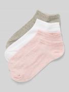 s.Oliver RED LABEL Sneakersocken mit Label-Print im 4er-Pack in Rosa, ...