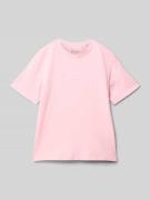 KARL KANI T-Shirt mit Logo-Stitching in Rosa, Größe 134