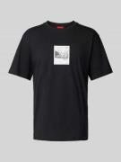 HUGO T-Shirt mit Motiv-Print Modell 'Darthy' in Black, Größe L
