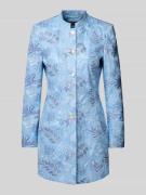 WHITE LABEL Taillierter Longblazer aus reinem Leinen in Hellblau, Größ...