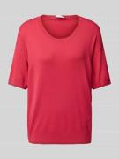 Liu Jo White Strickpullover mit Rundhalsausschnitt in Pink, Größe M