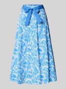 More & More Midirock mit Bundfalten in Bleu, Größe 34