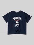 Mango CroppedT-Shirt mit Rundhalsausschnitt in Marine, Größe 128