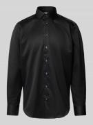 Christian Berg Men Regular Fit Business-Hemd mit Kentkragen in Black, ...