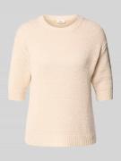 s.Oliver RED LABEL Relaxed Fit Strickpullover aus Baumwoll-Mix in Beig...