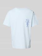 BLKVIS T-Shirt mit Motiv- und Label-Print Modell 'VASO' in Hellblau, G...