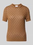 Jake*s Collection Strickpullover mit kurzärmeligem Design in Mittelbra...