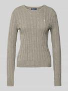 Polo Ralph Lauren Strickpullover mit Zopfmuster Modell 'JULIANNA' in H...