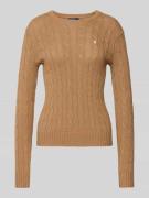 Polo Ralph Lauren Strickpullover mit Zopfmuster Modell 'JULIANNA' in C...
